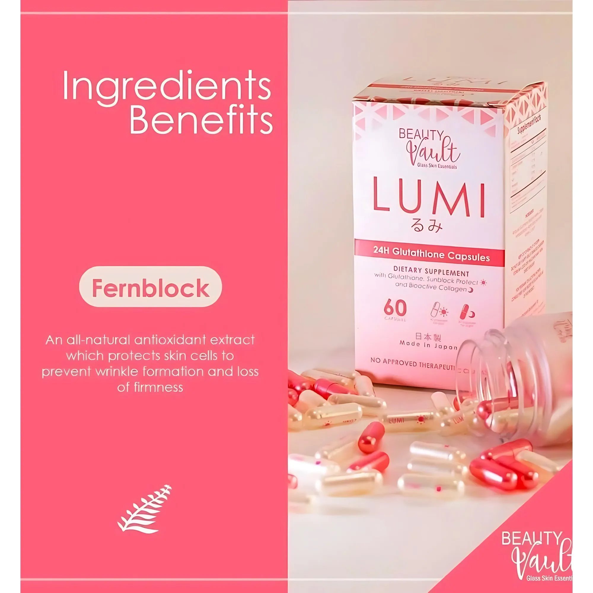 Beauty Vault Lumi 24H Glutathione Capsules Beauty Vault Lumi 24H Glutathione Capsules