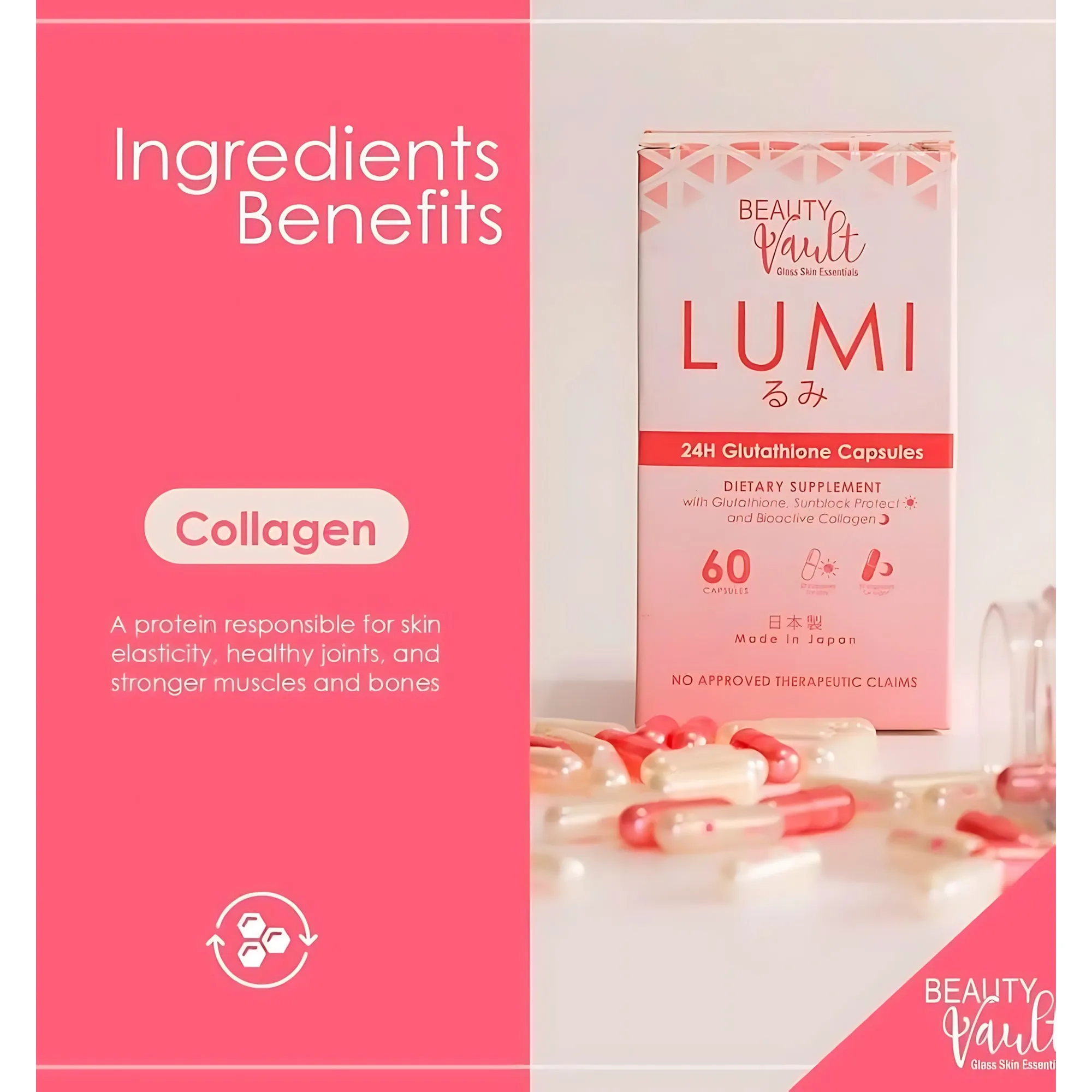 Beauty Vault Lumi 24H Glutathione Capsules Beauty Vault Lumi 24H Glutathione Capsules