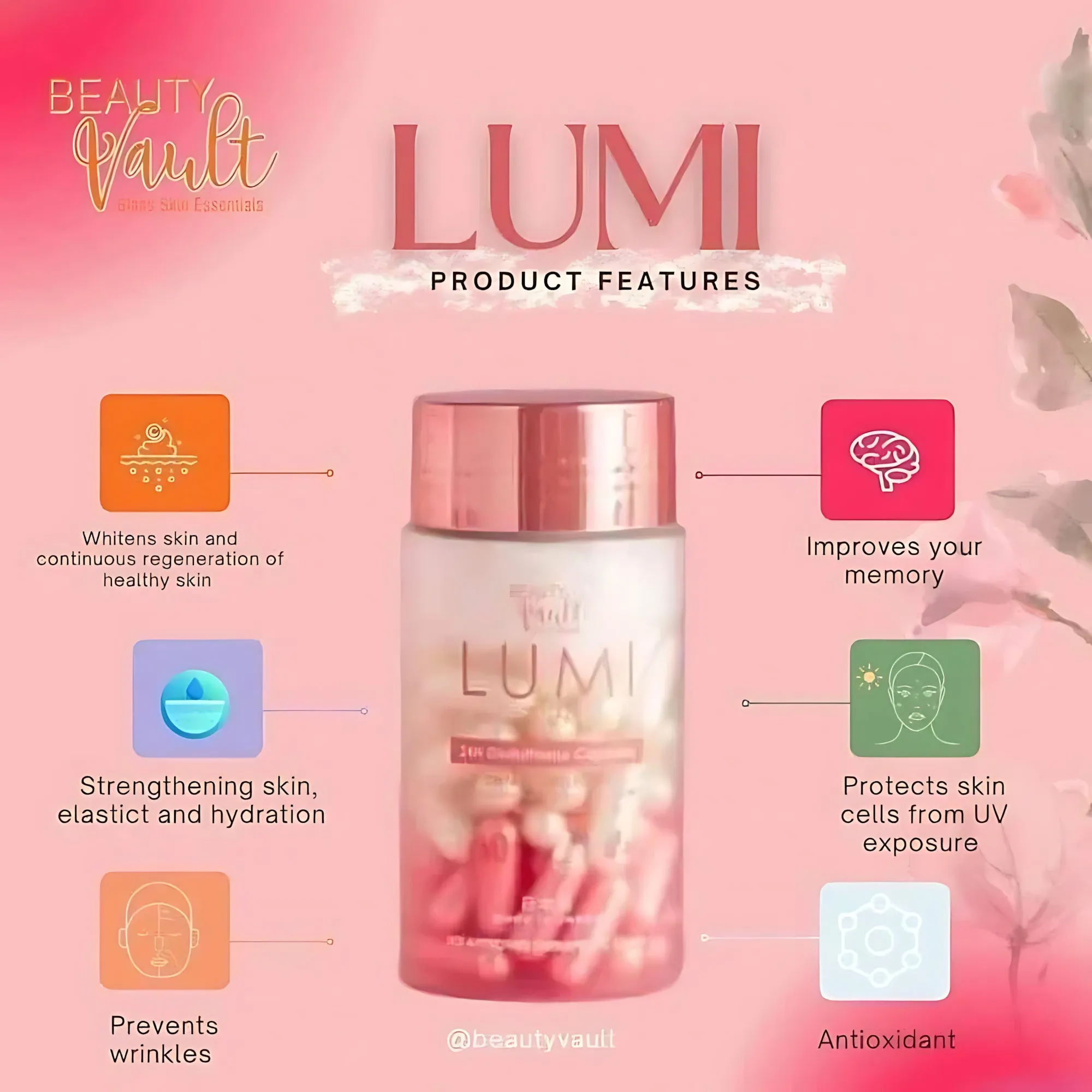 Beauty Vault Lumi 24H Glutathione Capsules Beauty Vault Lumi 24H Glutathione Capsules
