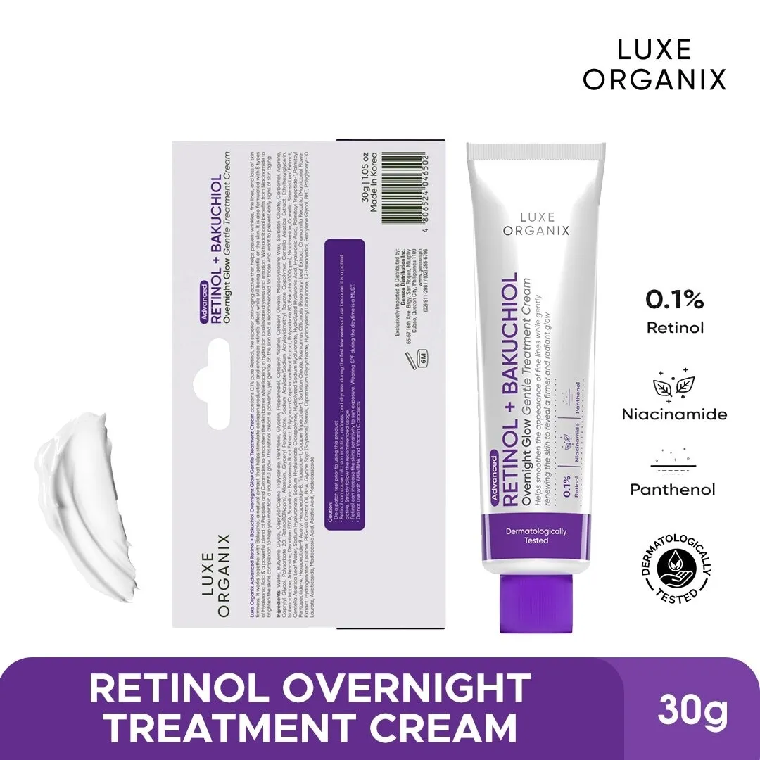 Luxe Organix Retinol + Bakuchiol Overnight Glow Luxe Organix Retinol + Bakuchiol Overnight Glow
