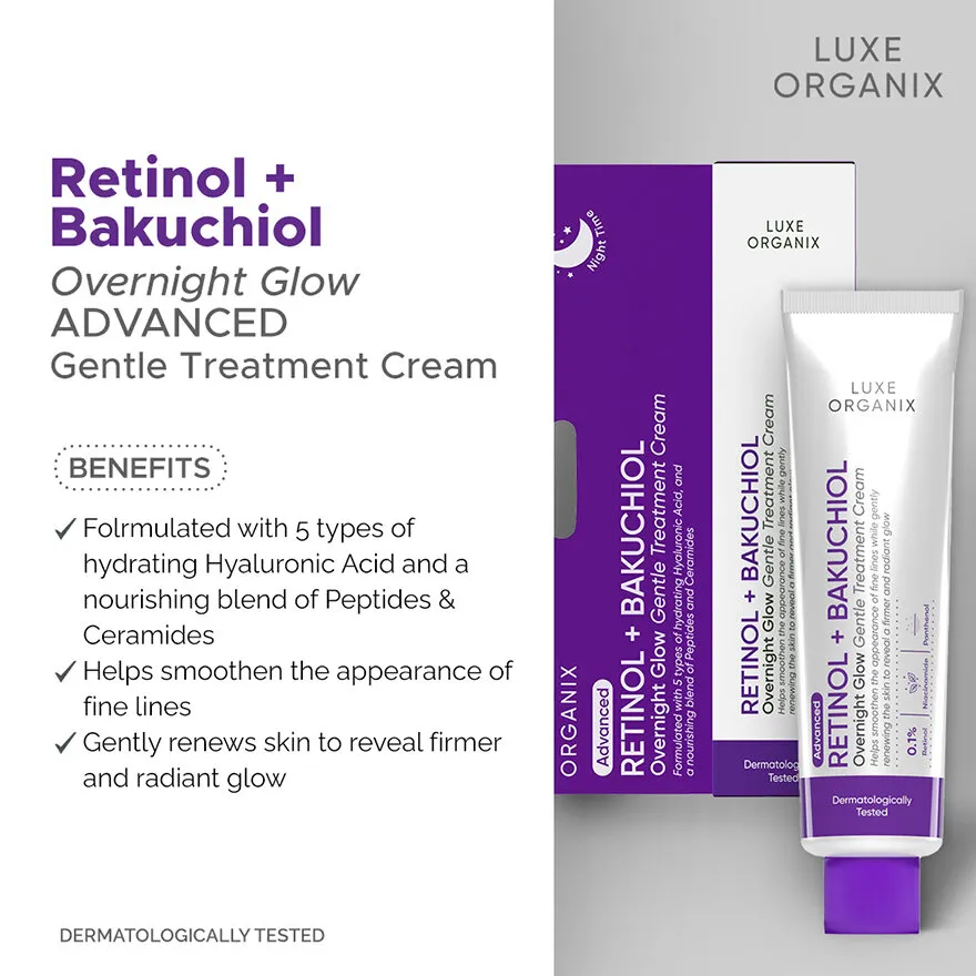 Luxe Organix Retinol + Bakuchiol Overnight Glow Luxe Organix Retinol + Bakuchiol Overnight Glow
