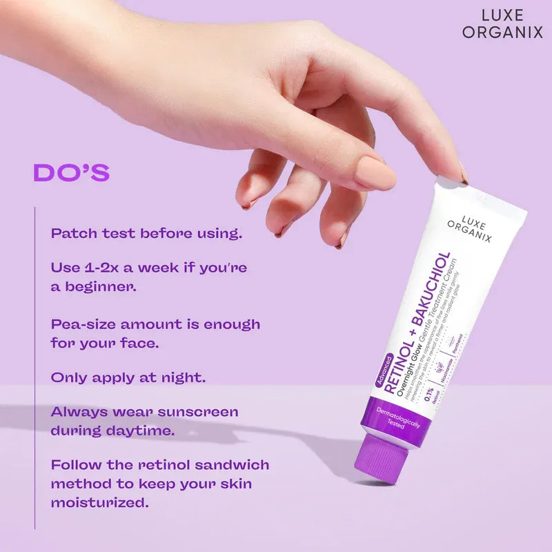 Luxe Organix Retinol + Bakuchiol Overnight Glow Luxe Organix Retinol + Bakuchiol Overnight Glow