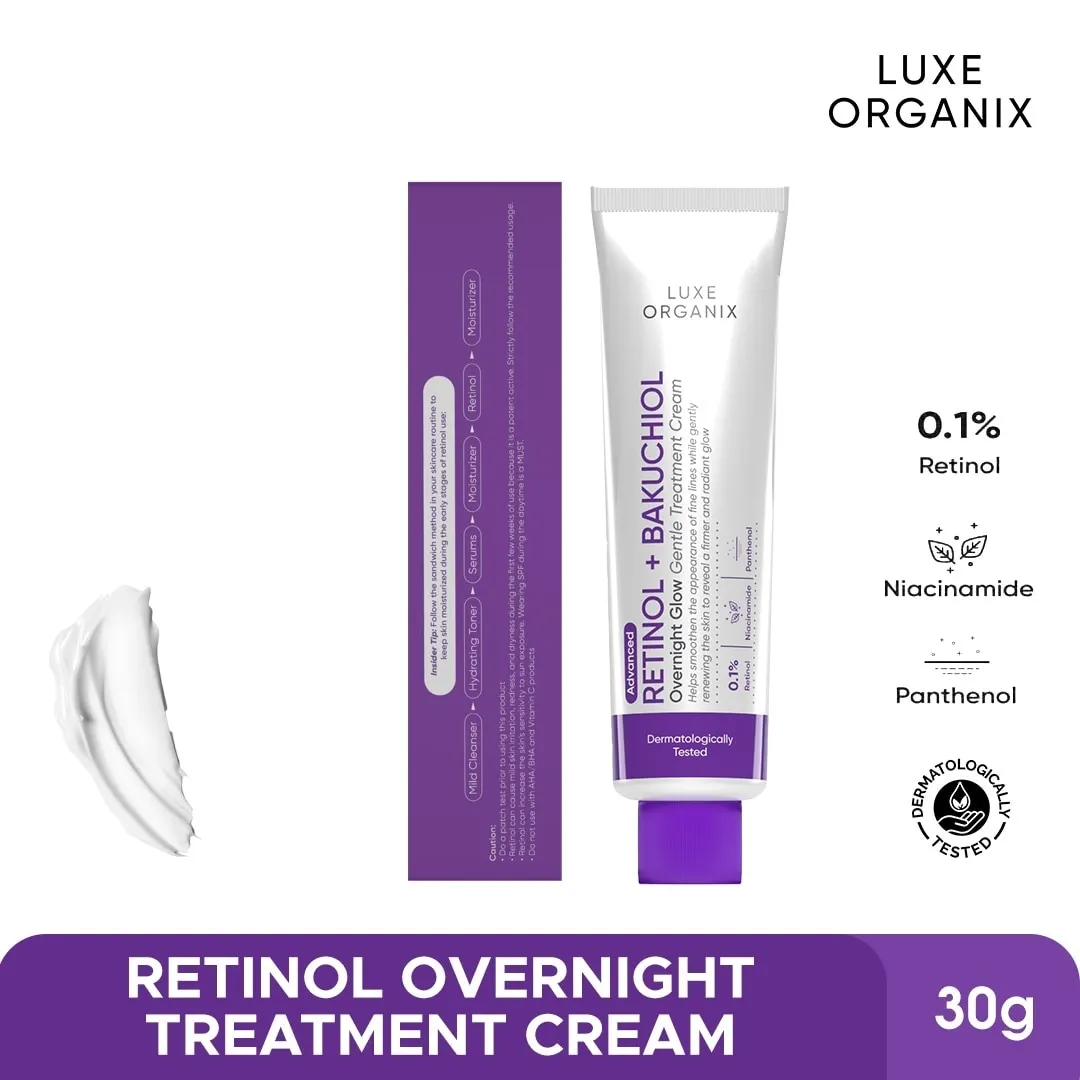 Luxe Organix Retinol + Bakuchiol Overnight Glow Luxe Organix Retinol + Bakuchiol Overnight Glow