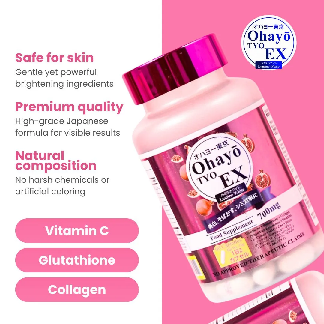 Ohayo Tyo EX Lumine White Glutathione Capsules Ohayo Tyo EX Lumine White Glutathione Capsules