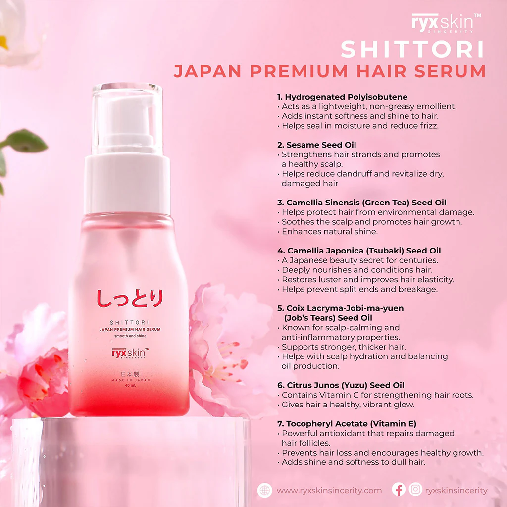 RYX Skin Shittori Japan Premium Hair Serum 40ml (2) RYX Skin Shittori Japan Premium Hair Serum 40ml 2