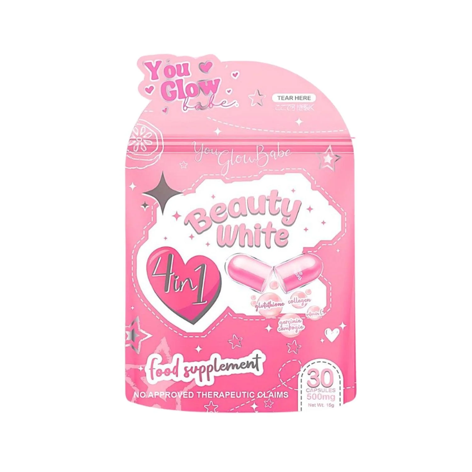 You Glow Babe Beauty White 4 in 1 Supplement You Glow Babe Beauty White 4 in 1 Supplement