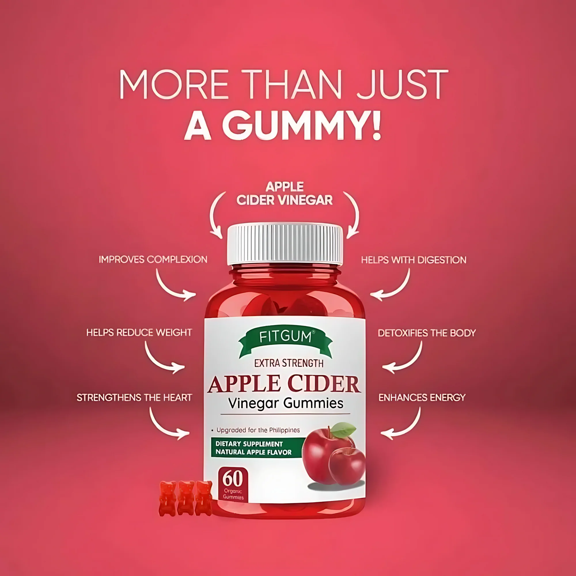 Fitgum Extra Strength Apple Cider Vinegar Gummies Fitgum Extra Strength Apple Cider Vinegar Gummies