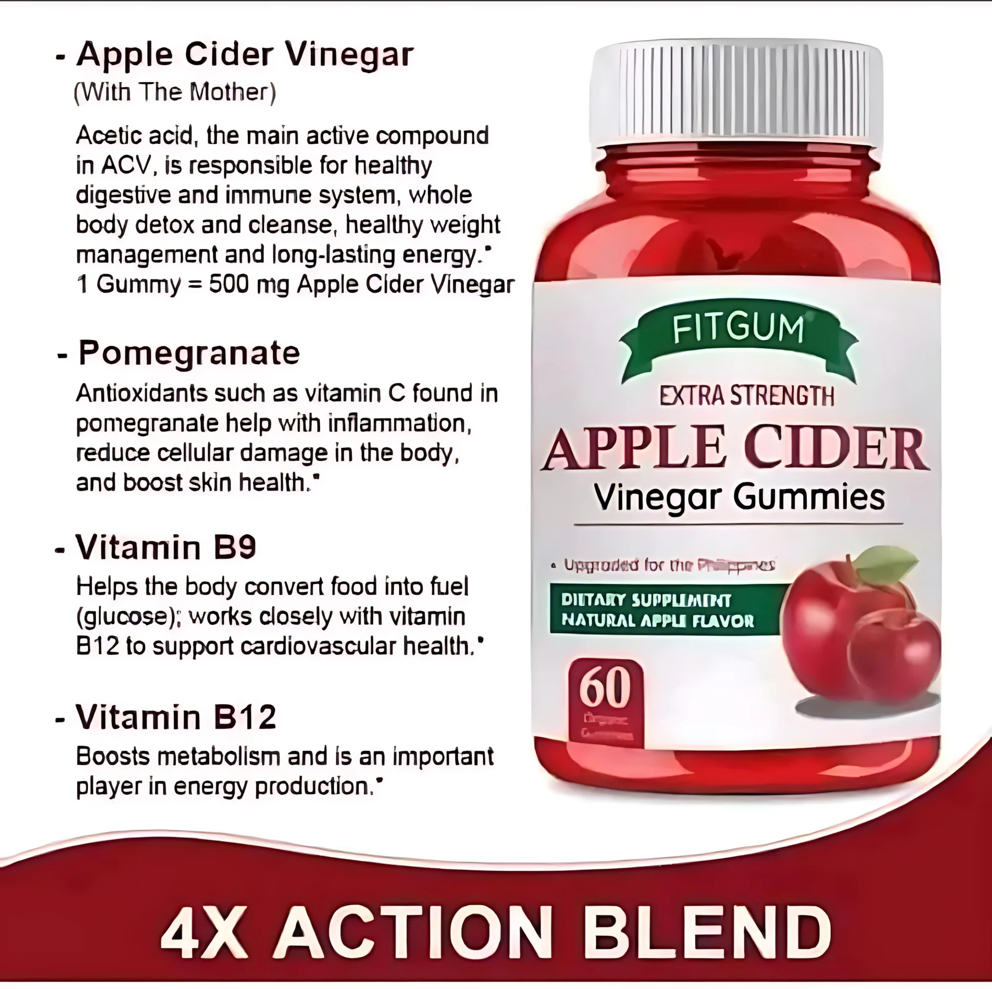 Fitgum Extra Strength Apple Cider Vinegar Gummies Fitgum Extra Strength Apple Cider Vinegar Gummies