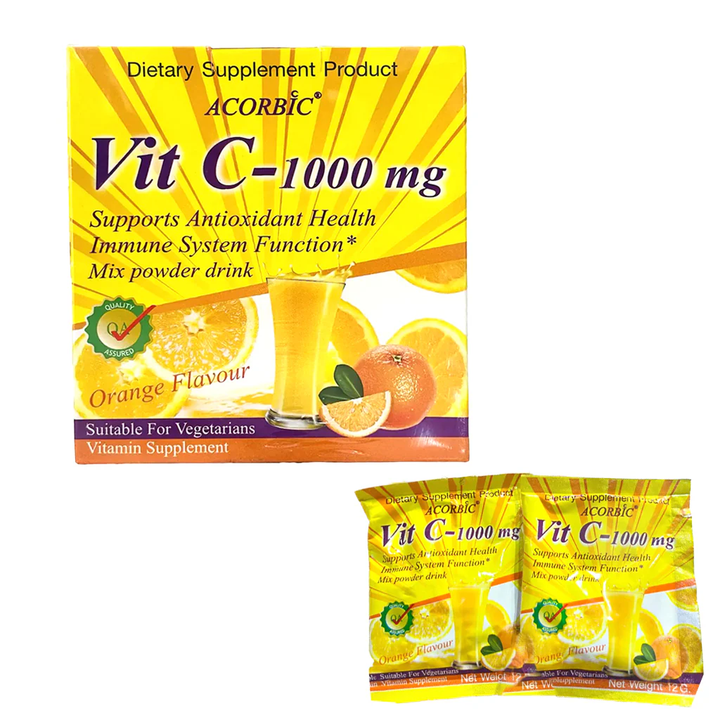 Acorbic Vit C – 1000mg Mix Powder Drink Acorbic Vit C – 1000mg Mix Powder Drink